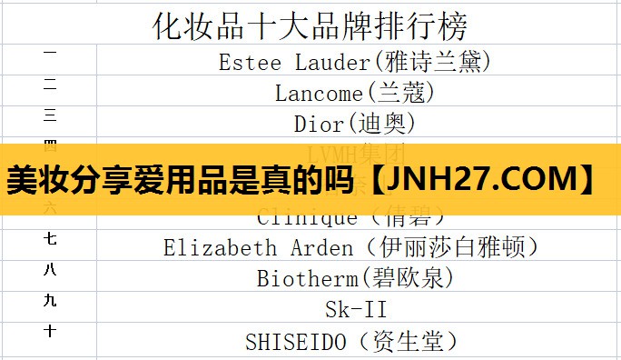 美妆分享爱用品是真的吗